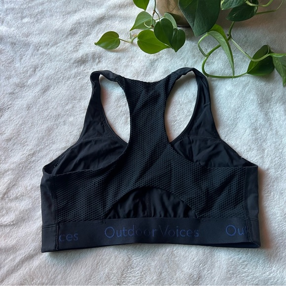 Outdoor Voices Black Racerback Sports Bra - Picture 2 of 3